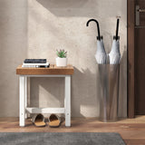 Taburete de ducha de baño impermeable de 18 x 12 pulgadas - Marrón