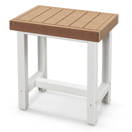 Taburete de ducha de baño impermeable de 18 x 12 pulgadas - Marrón