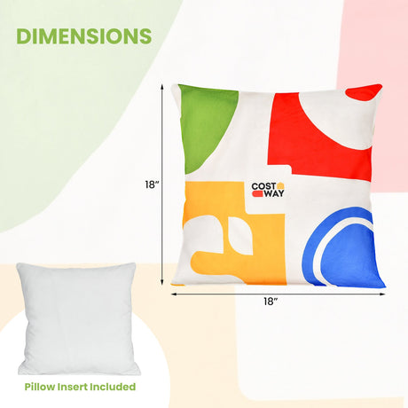 Cojines cuadrados de 18 x 18 pulgadas con fundas de terciopelo removibles y lavables