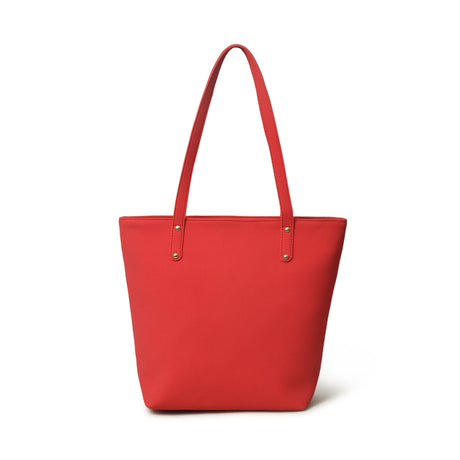 Bolso grande de piel vegana Era - Rojo coral