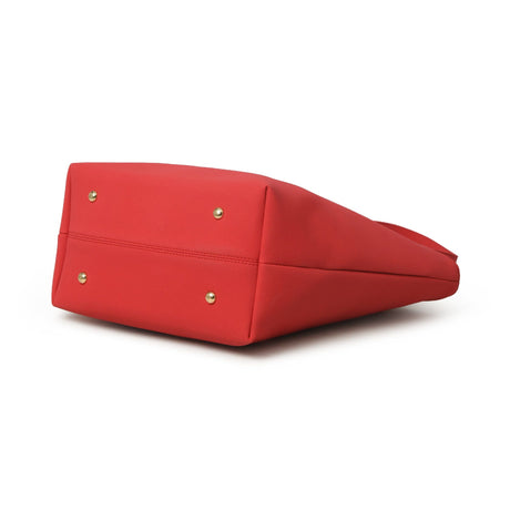 Bolso grande de piel vegana Era - Rojo coral
