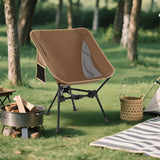 Silla de camping portátil con bolsa de transporte compacta - Café