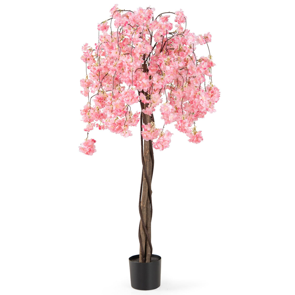 Árbol artificial de flor de cerezo de 5.5 pies de altura con flores rosas/blancas, 1 unidad