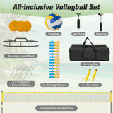 Juego de red de voleibol portátil para exteriores Sistema de red de voleibol de servicio pesado