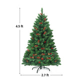4.5 Feet Pre-lit Hinged Christmas Tree with 300 LED Lights