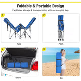 Catres Plegables de Camping con Bolsillo Lateral y Reposacabezas Desmontable