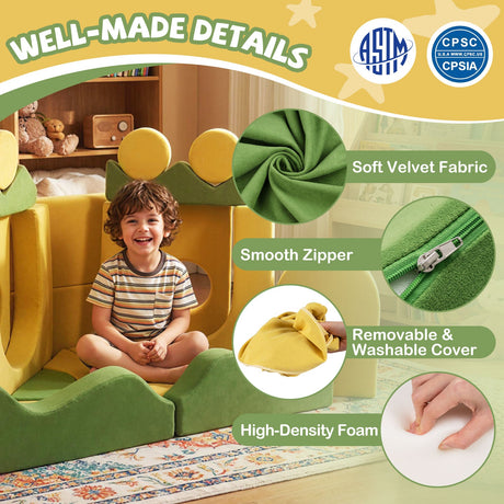 Sofá modular infantil de 19 piezas para inspirar la creatividad