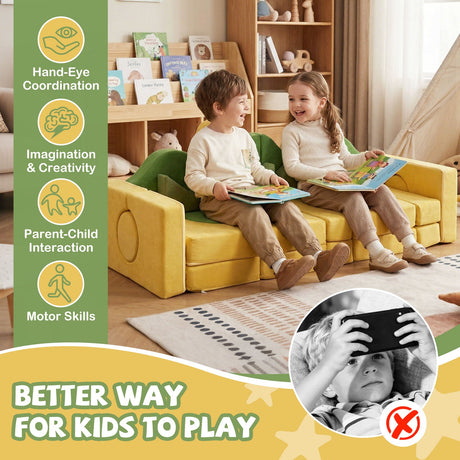Sofá modular infantil de 19 piezas para inspirar la creatividad