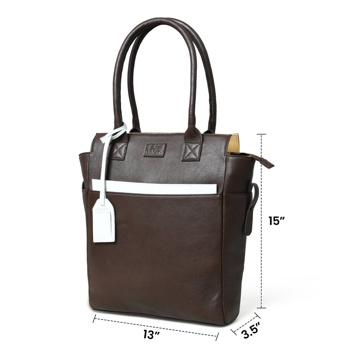 Bolso Tote de Cuero Marrón Castaño Chestnut Charm