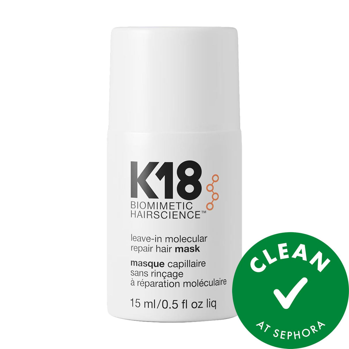 K18 Leave-In Molecular Repair Hair Mask - Repairs Damage in 4 Minutes, Vegan & Cruelty-Free