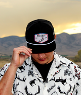 Black “Indian Paintbrush with Deer Antler” Trucker Hat – Western Hunting Hat | Westrek