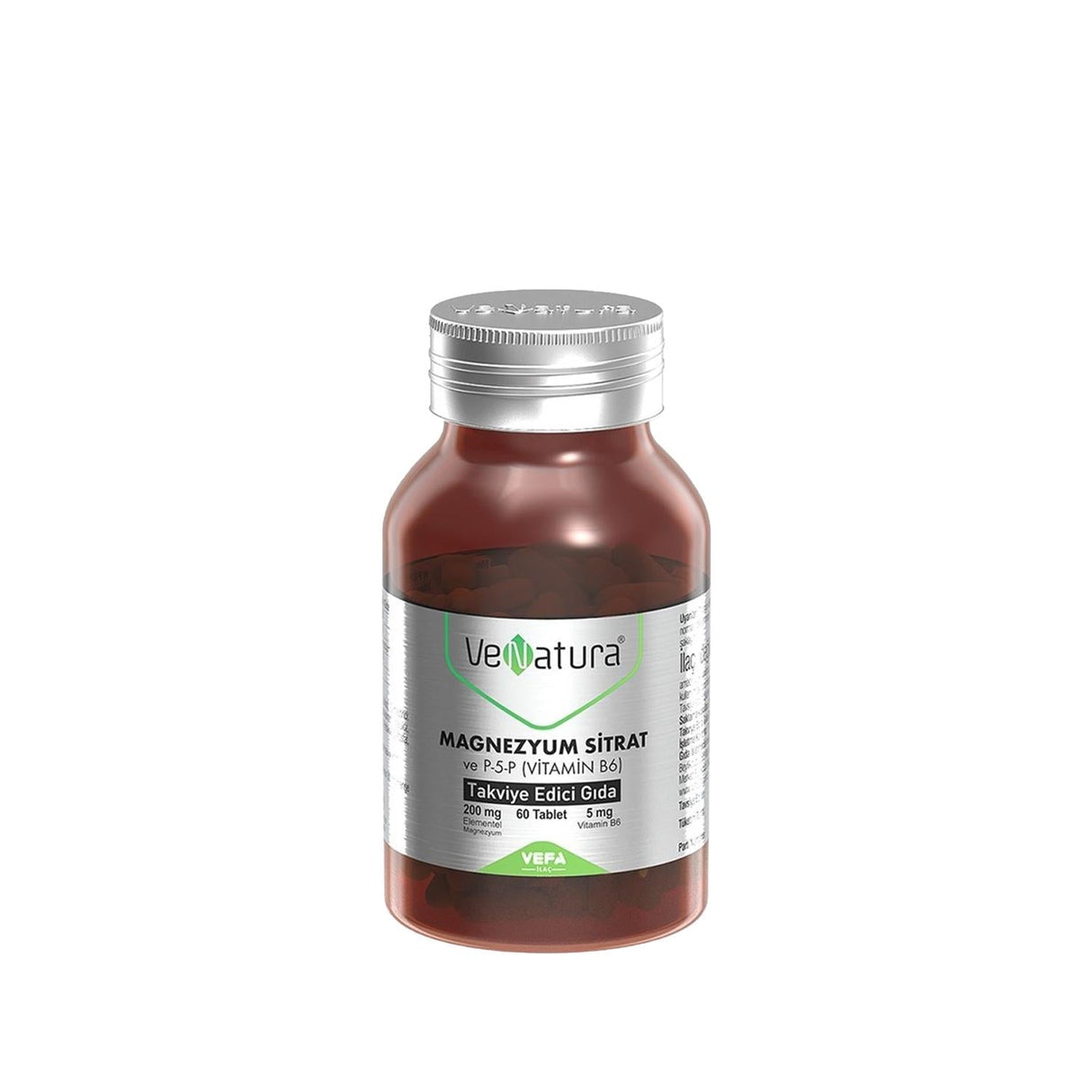 VeNatura Magnesium Citrate Vitamin B6 Supplement - Supports Muscle Function & Energy Production - 60 Tablets