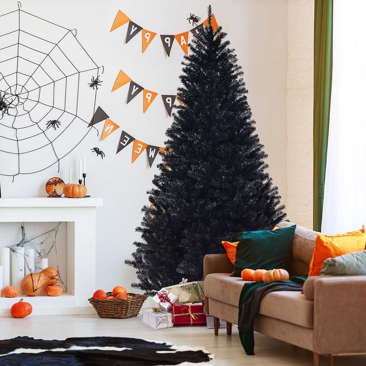 Árbol de Navidad/Halloween Artificial Plegable de 2.29 Metros