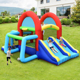 Castillo hinchable con toboganes dobles y soplador de 480W