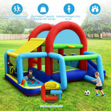 Castillo hinchable con toboganes dobles y soplador de 480W