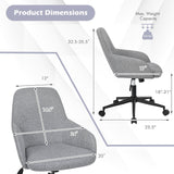 Sillón de oficina de tela con respaldo basculante-Gris