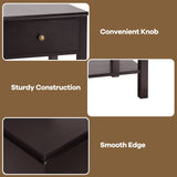 Nightstand End Table with Drawer and Shelf