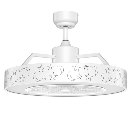 Ventilador de techo de 23 pulgadas con luz LED y control remoto