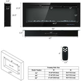 50" Electric Fireplace – Wall Mounted