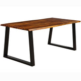 Mesa de comedor rectangular de madera de acacia