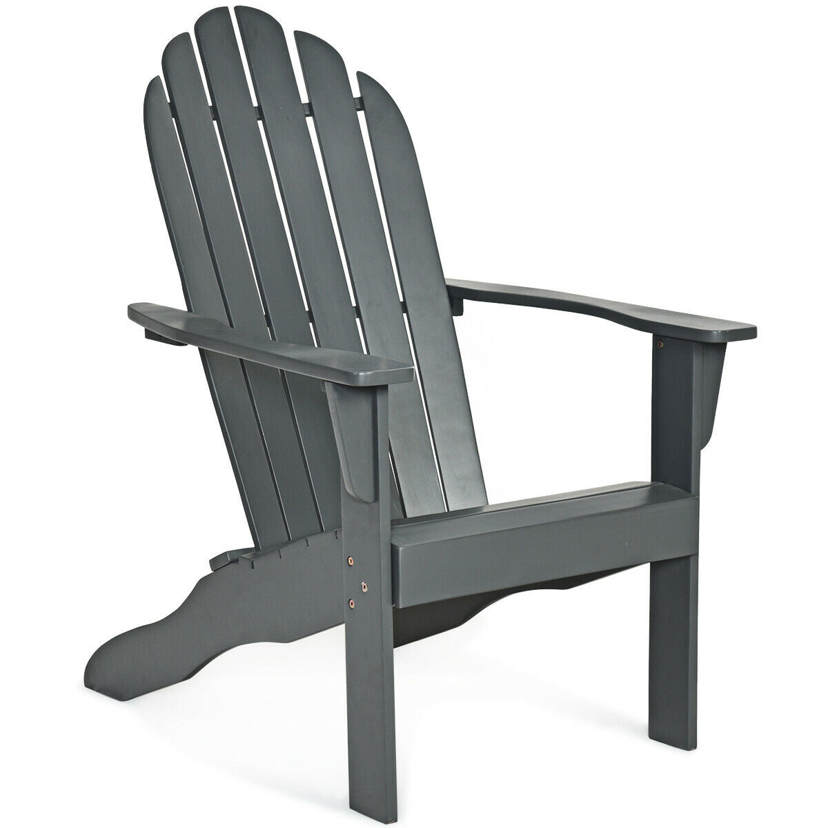 Silla Adirondack de exterior de madera de acacia con diseño ergonómico