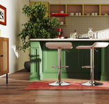 Paquete de 5 piezas para cocina y comedor: Taburetes de bar ajustables (juego de 2) + Taburetes apilables (juego de 6) + Aparador de almacenamiento de ratán