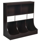 Freestanding Combo Cubby Bin Storage Organizer Unit W/3 Baskets
