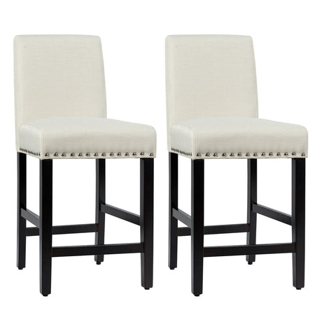 Sillas de cocina de 25 pulgadas con patas de madera de caucho