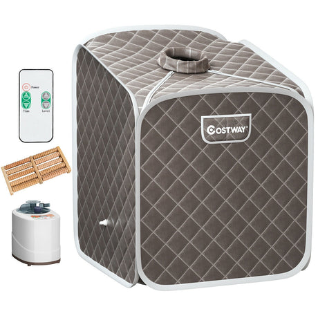 2L Sauna de Vapor Plegable Portátil Spa-Gris