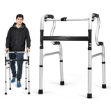 Andador plegable de aluminio con un solo botón