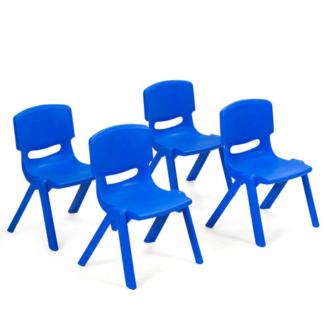 Paquete de 4 sillas apilables de plástico para niños para aulas