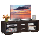 Mueble de TV Moderno Centro de Entretenimiento con 2 Cajones y 4 Estantes Abiertos