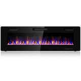 Chimenea eléctrica ultrafina de 60 pulgadas con 2 configuraciones de calor