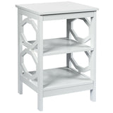 3-tier Nightstand Sofa Side End Accent Table-Black