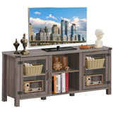 Mueble para TV y centro de entretenimiento para televisores de hasta 65 pulgadas con gabinetes de almacenamiento