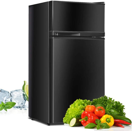 Refrigerador compacto de 2 puertas con lámina de acero laminado en frío