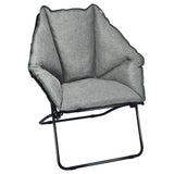 Silla de camping de ocio plegable de gran tamaño con estructura de hierro resistente