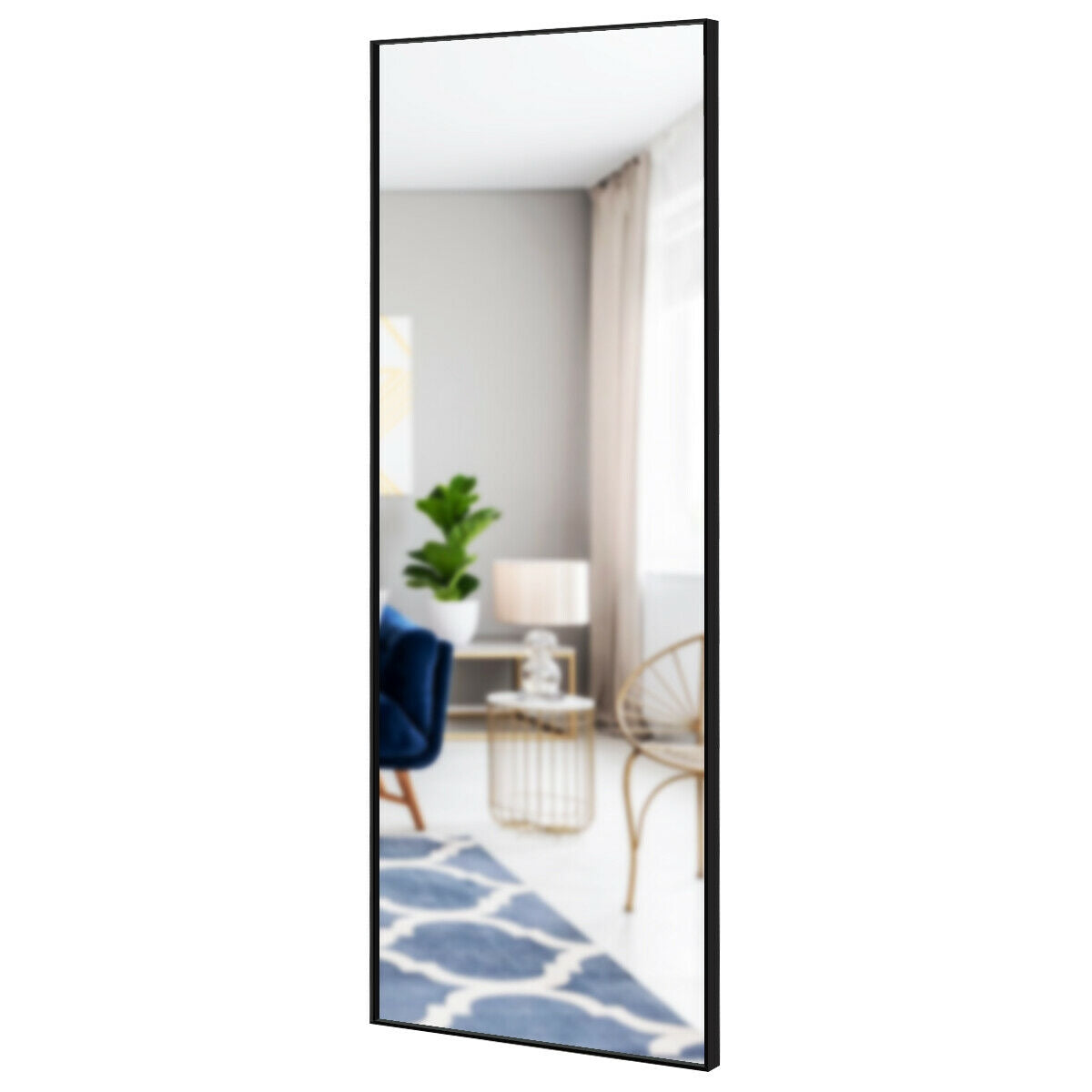 Espejo de cuerpo entero de 59 pulgadas, espejo grande rectangular para dormitorio