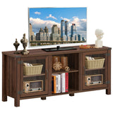 Mueble para TV y centro de entretenimiento para televisores de hasta 65 pulgadas con gabinetes de almacenamiento