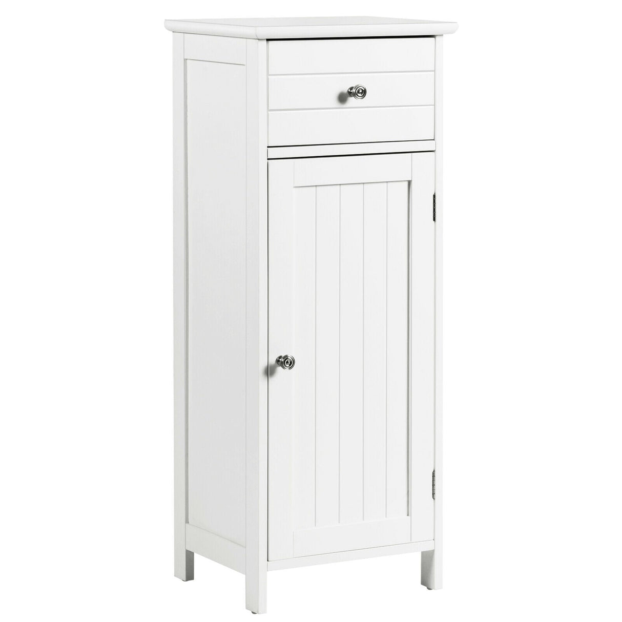 Mueble de almacenamiento de madera para baño con cajón y estante