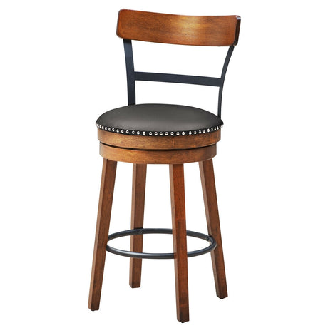 Taburetes giratorios 360 grados de 30.5 pulgadas con asiento acolchado de cuero