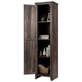 Linen Tower Bathroom Storage Cabinet Tall Slim Side Organizer with Shelf