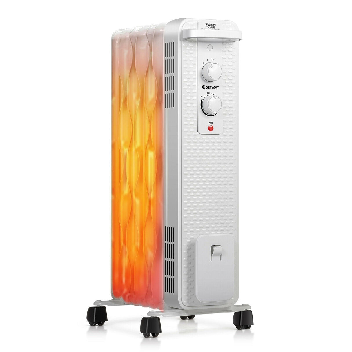 Calefactor de aceite de 1500 W, radiador portátil con termostato ajustable