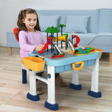 Juego de mesa de actividades 6 en 1 para niños con silla