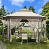 Gazebo de patio octogonal de 10x 12 pies