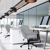 Sillón de oficina de tela con respaldo basculante-Gris