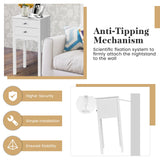 Mesa auxiliar/lateral decorativa con 2 cajones - Blanca