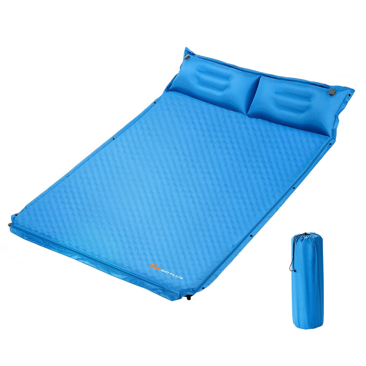 Colchoneta inflable autoinflable para camping y exterior con almohadas