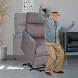 Sillón reclinable de masaje con elevación eléctrica para personas mayores con cojín acolchado grueso