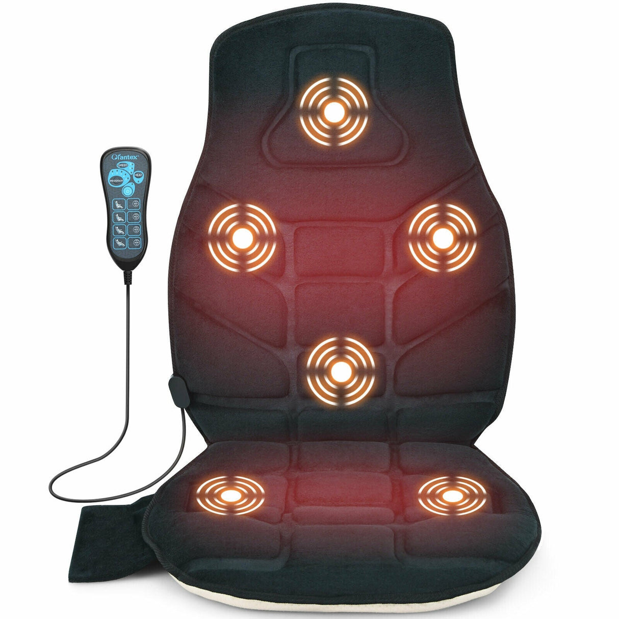 Cojín de Asiento Masajeador con Calor y 6 Motores de Vibración para el Hogar